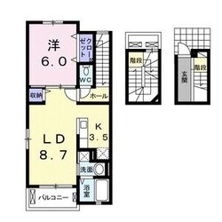 ロワゾブリュー壱番館の物件間取画像